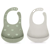 Suavinex Green and Gray Silicone Bibs +4m 2 units