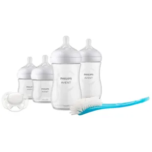 Philips Avent Pack 4 mamadeiras + chupeta + escova