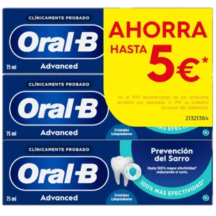 Oral-B Advanced Tartar Prevention Toothpaste 3x75 ml