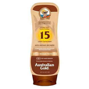 Australian Gold Sun Lotion SPF15 with Instant Tanner 237 ml