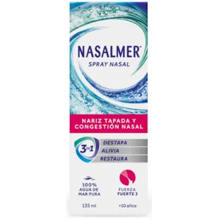 Nasalmer Fuerte 3 Descongestión Nasal y Limpieza Profunda +10 Años Spray 135 ml