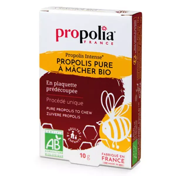 Propolia Propolis Intense Pure à Mâcher Pré-Découpée Bio 10g