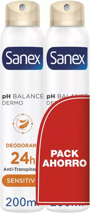 Sanex pH Balance Dermo Sensitive Deodorant Spray 2x200 ml