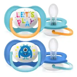 Avent Sucette Ultra Air 6-18m Mixte Love Pap Lot de 2