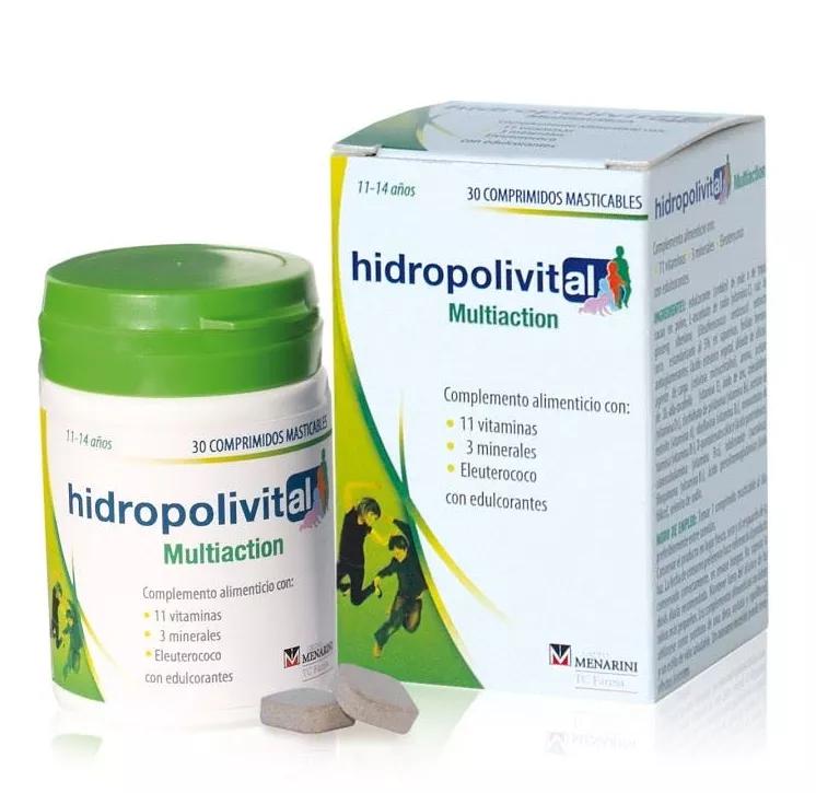 Menarini Hidropolivital Multiaction 30 Comprimidos Mastigáveis