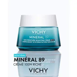 Vichy Minéral 89 Crème Boost d'Hydratation 100h Peaux Sèches 50ml