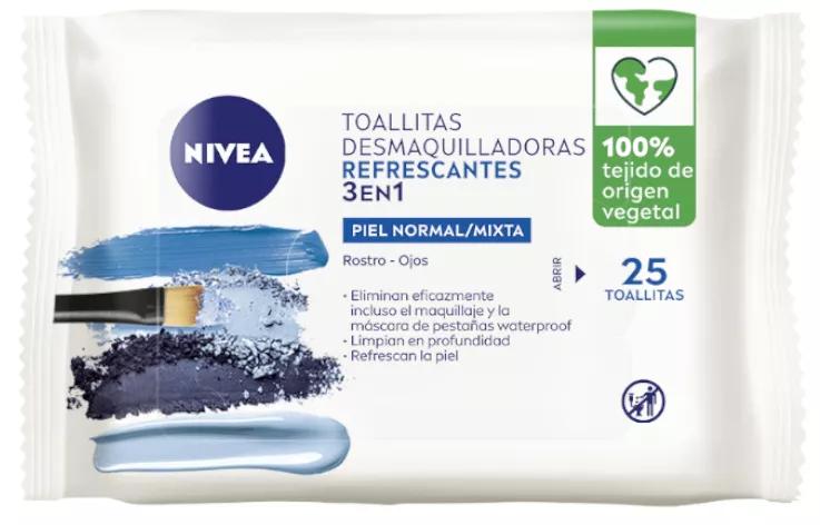 Nivea Toalhitas desmaquilladoras Refrescantes 25 uds