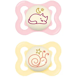 MAM Supreme Night Pacifier Bright Pink 2-6m 2 pcs