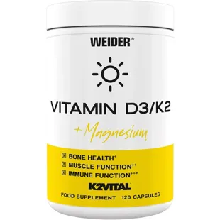 Weider Vitamin D3/K2 120 Capsules