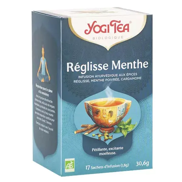 Bolsas de Yogi Tea regaliz menta 17