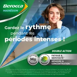 Berocca® Magnésium Fatigue/nervosité Mémoire/Concentration Program express 14j 14 sachets