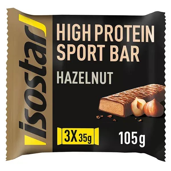 Isostar High Protein 25 Sport Barre Protéinée Noisette 3 unités