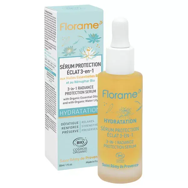 Florame Hydration Organic 3-in-1 Radiance Protection Serum 30ml