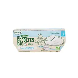 Blédina Les Récoltes Bio Bol Brassés Nature +6m 4 x 100g