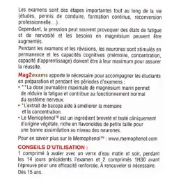 MAG 2 Examens Magnésium Marin Vitamine B6 Concentration 30 comprimés