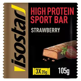 Isostar High Protein 25 Sport Barre Protéinée Fraise 3 unités