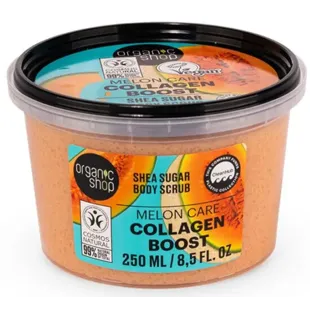 Organic Shop Collagen-Boosting Melon &amp; Shea Sugar Body Scrub 250 ml