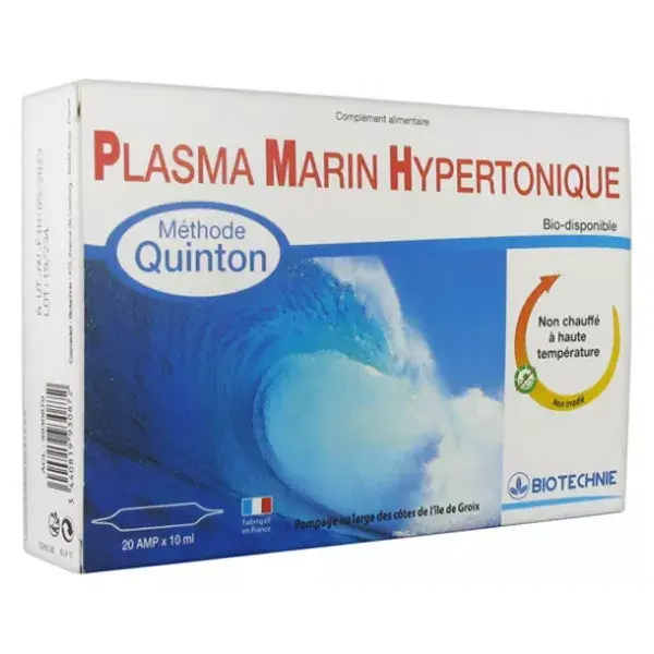 Biotechnie Plasma Marin Hypertonique 20 ampoules