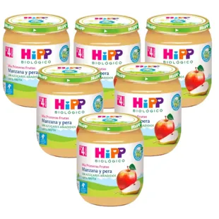 HiPP Tarrito de Manzana y Pera BIO +4m 6x125 gr