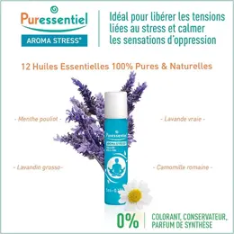 Puressentiel Aroma Stress Roller aux 12 Huiles Essentielles 5ml