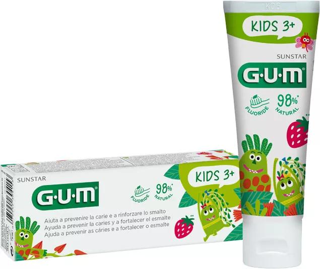 Gum Junior 2-6 ans coller saveur dentifrice fraise 50ml