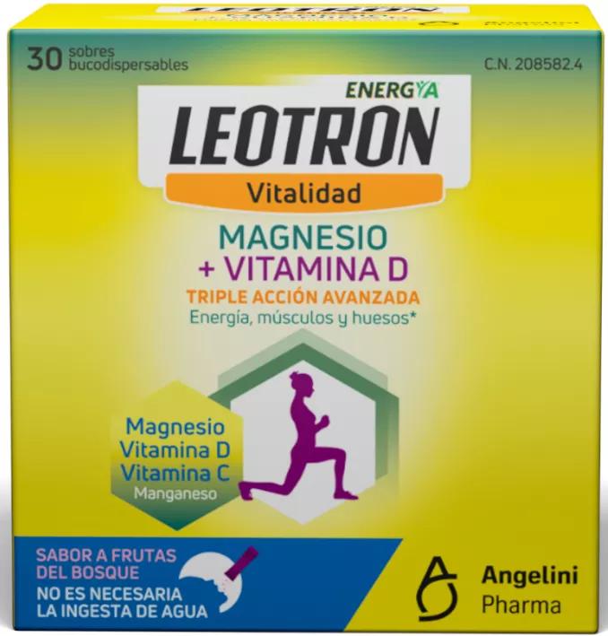 Leotron Magnesio + Vitamina D 30 Sobres Bucodispersables