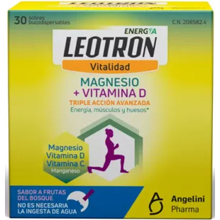Leotron Magnésio + Vitamina D 30 Envelopes Orodispersíveis