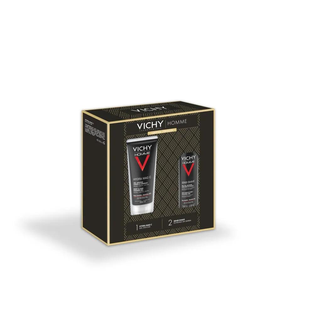 Vichy Cofanetto Uomo Hydra Mag C Gel Doccia 200 ml + Sensi Shave Schiuma da Barba 20 ml