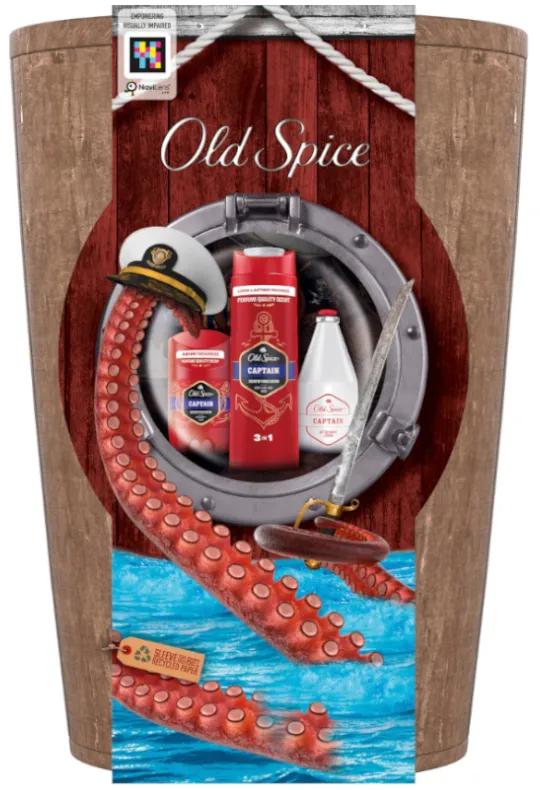 Old Spice Captain Barrel Cadeauset Deodorant 50 ml + Gel 250 ml + Aftershave Lotion 100 ml