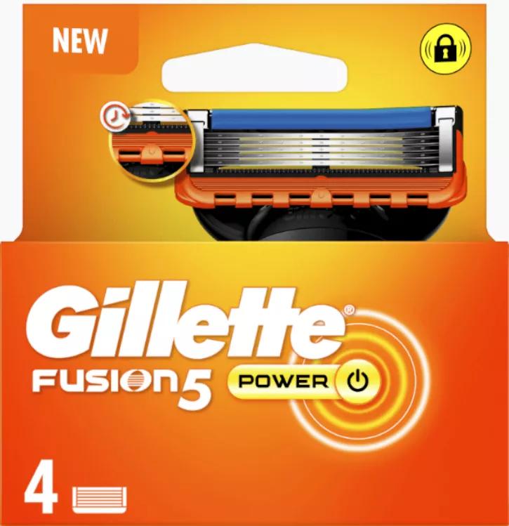 Gillette Recargas Fusion5 Proglide Power 4 Uds