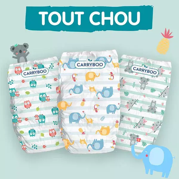 Carryboo Diapers Mini T2 (3-6kg) 56 nappies