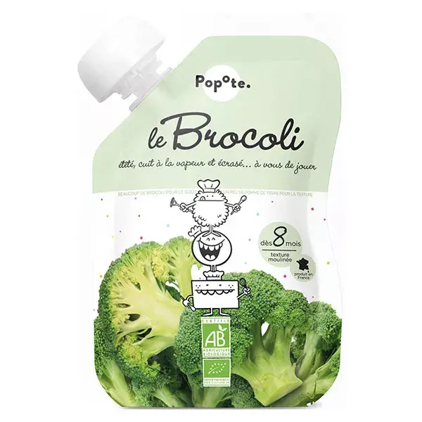 Popote Les Légumes Gourde Brocolis +8m Bio 120g