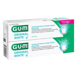 Gum Dentifrice Original White Blancheur Lot de 2 x 75ml