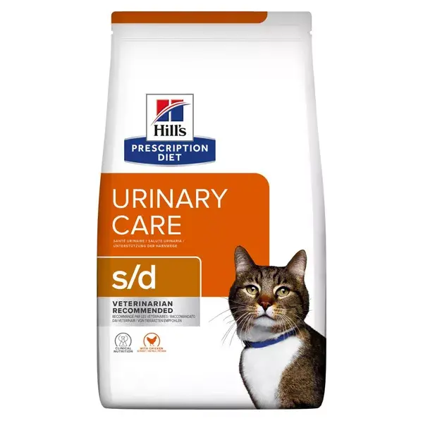 Hill's Prescription Diet Feline S/D Urinary Care Croquettes Poulet 1,5kg