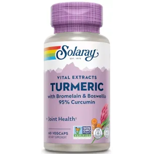 Solaray Turmeric Bromelain and Boswellia 60 Vegcaps