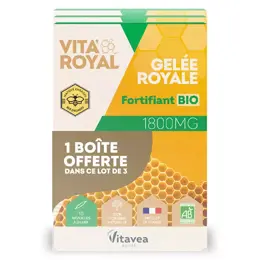 Vitavea Vita'Royal Gelée Royale Fortifiant Bio Lot de 3 x 10 ampoules