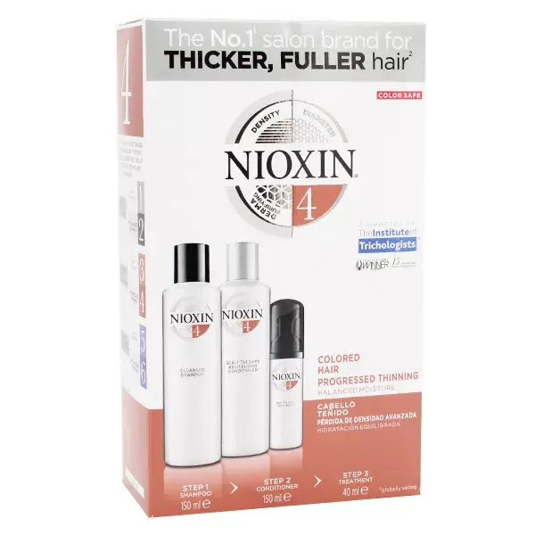 Nioxin 3-part System Kit 4 Cheveux Cheveux Très Fins et Colorés