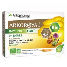 Arkopharma Arkoroyal Immunité Fort 1ers Signes Bio 20 ampoules