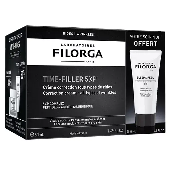 Filorga Duo Time-Filler 5XP Crème 50 ml + Sleep&Peel 4.5 15ml