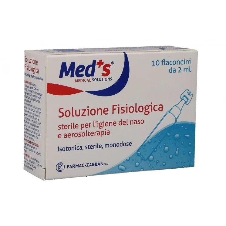 Med's Soluzione Fisiologica Igiene Nasale Aerosolterapia 10 Flaconcini 2 ml