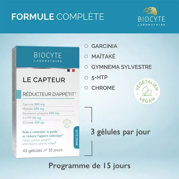 Biocyte Le Capteur Minceur Réducteur d'appétit 45 gélules