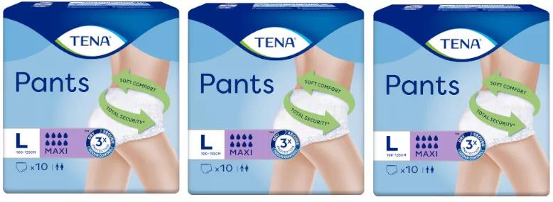 TENA Pantalon Maxi Large Unisexe 3x10 unités