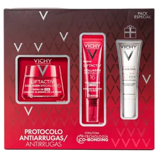 Vichy Liftactiv Collagen Specialist 16 Crema 50 ml + Contorno Ojos 15 ml + Mini Talla Solar UV Age Daily