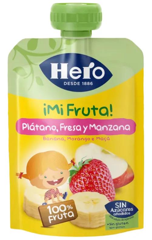 Hero Solo Banaan, Aardbei en Appel Zak +12m 100 gr