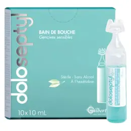 Laboratoires Gilbert Hygiène Bucco-Dentaire Doloseptyl Bain de Bouche 10 unidoses