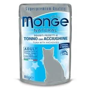 Monge Tonno Con Acciughine Cibo Umido Per Gatti Adulti 80G