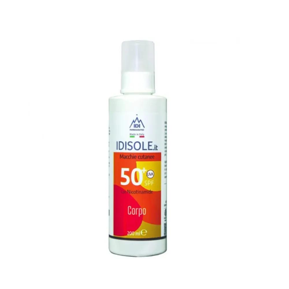 Idisole-IT Latte Solare Anti-Macchie Spf 50+ Protezione Solare Molto Alta 200 Ml