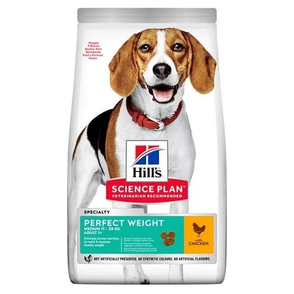 Hill's Science Plan Perfect Weight Crocchette Pollo Per Cani Taglia Media 12Kg