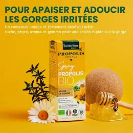 Santarome Bio Spray Propolis Bio Apaise la gorge 20 ml