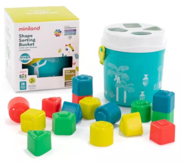 Miniland Türkiser Baby-Nistwürfel